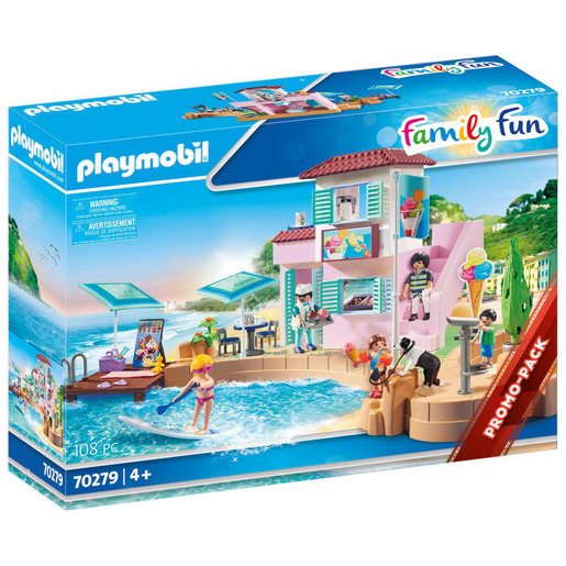 Playmobil 70279 Family Fun Waterfront Ice Cream Shop Playset