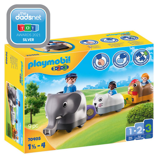 Playmobil 70405 1.2.3 Animal Train Set