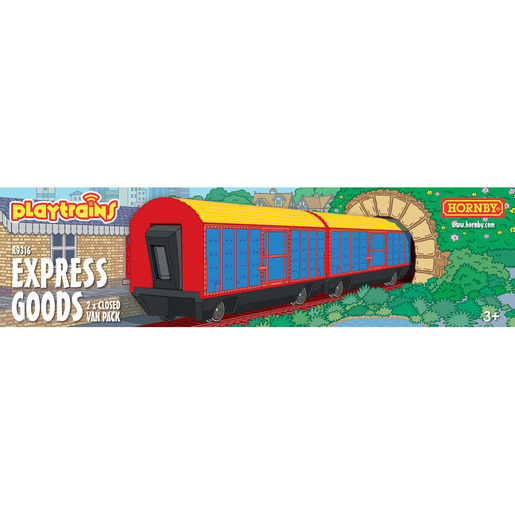 Hornby Playtrains - Express Goods 2 x Closed Wagon Pack