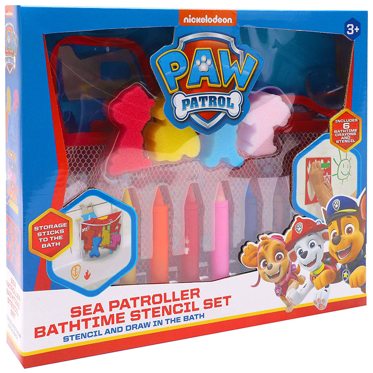 NIB Nickelodeon Paw Patrol Bath Paint Set 12 Piece Set Paint, Crayon, Brush