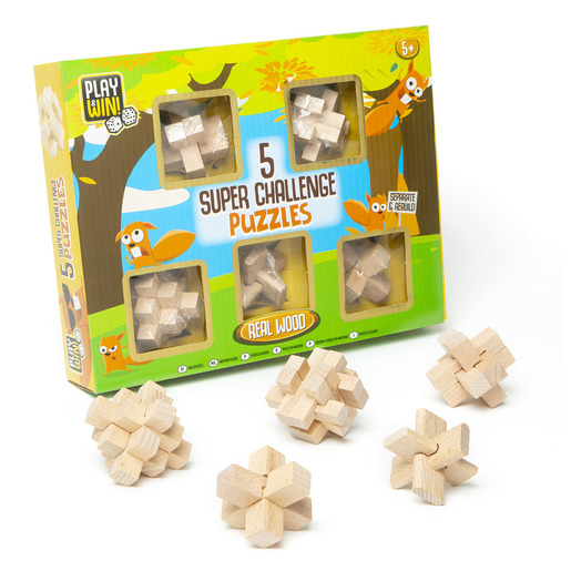 Play & Win 5 Super Wooden Puzzles