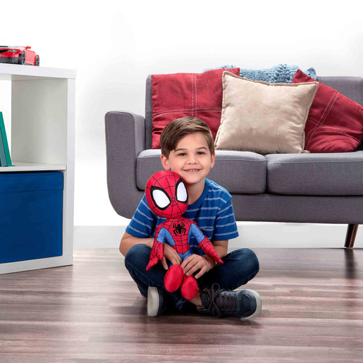 Spidey and his Amazing Friends SNF0050 Plush Toy, 40.5 cm, with Integrated Sounds, for Children from 3 Years, Combines All Spidey Group Members (Red Spidey and his Amazing Friends SNF0050 Plush Toy, 40.5 cm, with Integrated Sounds, for Children from 3 Years, Combines All Spidey Group Members (Red