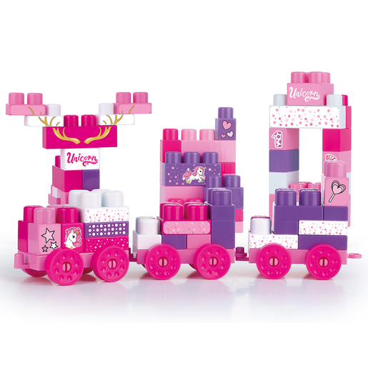 Dolu Unicorn Pink Jumblocks Big Building Blocks Bag - 50 pieces