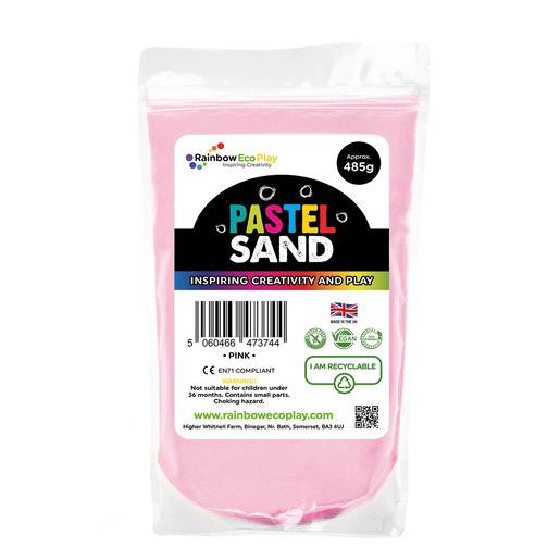 Rainbow Eco Play: Pastel Sand Pouch 485G - Pink