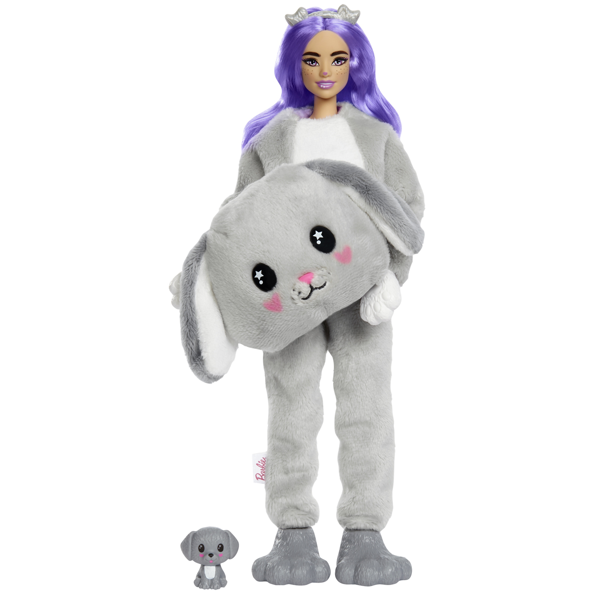 Barbie Cutie Reveal Doll with Puppy Plush and Grey Bunny Costume & 10  Surprises