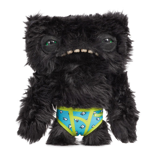 Fuggler 22cm Funny Ugly Monster - Budgie Fuggler Wide Eyed Weirdo (Black) Soft Toy | The Entertainer