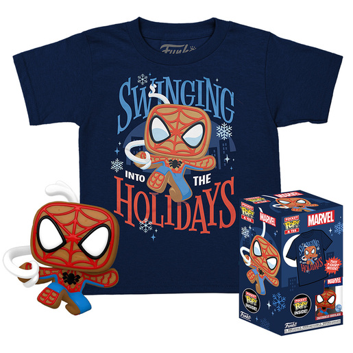 Funko Pop! Pocket Pop! & Tee: Gingerbread Spider-Man (Medium)