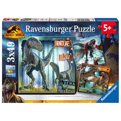 Ravensburger Jurassic World Dominion Restricted Access 3 x 49 Piece Jigsaw Puzzles