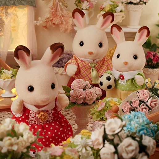 Sylvanian Families Chocolate Rabbit Family Figures