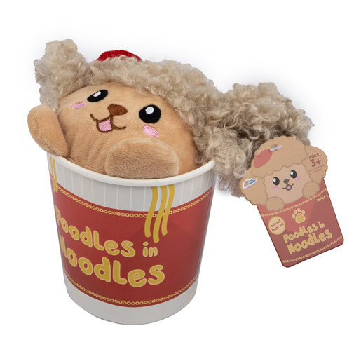 Poodles In Noodles Beige Plush