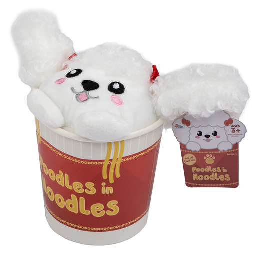Poodles In Noodles White Plush
