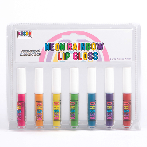 Kesho Neon Rainbow Lip Gloss Set