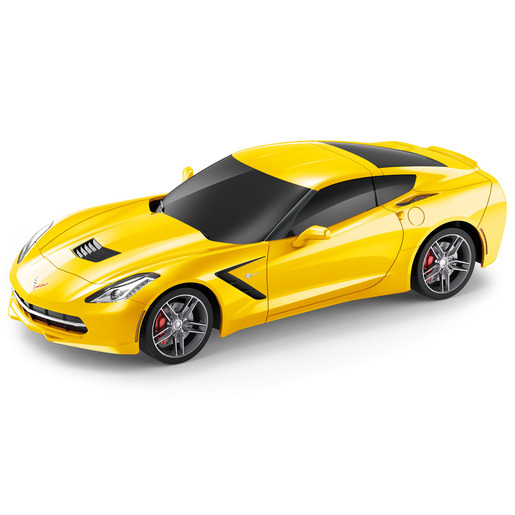 Friction Powered Yellow Corvette C7 Car