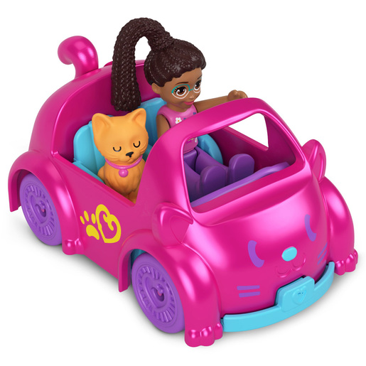 Polly Pocket Pocketville Cat Car Playset