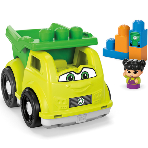 Mega Bloks First Builders Raphy Recycling Truck Building Set