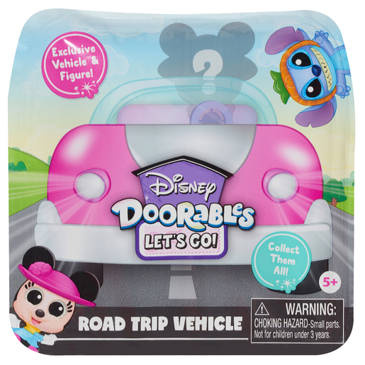 Disney Doorables Let's Go Road Trip Figure and Vehicle Set