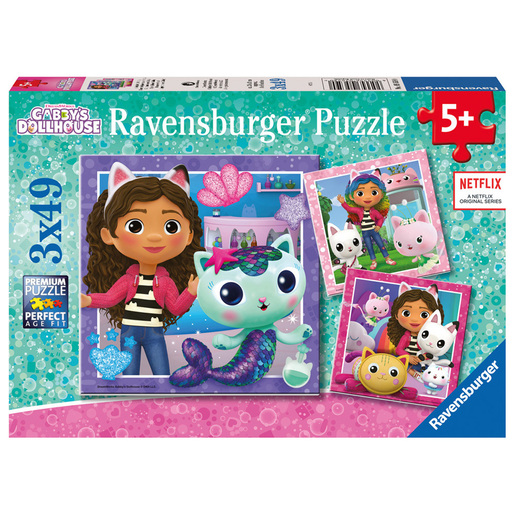 Ravensburger Gabby's Dollhouse Set of 3 Jigsaw Puzzle