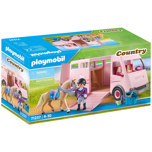 Playmobil 71237 Country Horse Transporter With Trainer Set