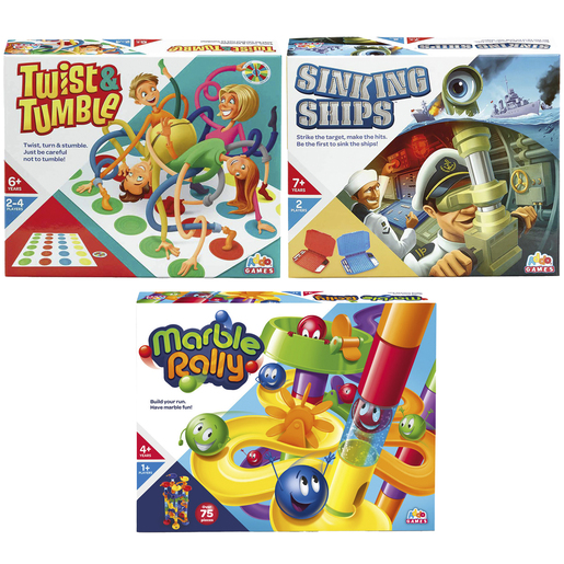 Image of "Addo Games Bundle - Marble Rally, Twist & Tumble and Sinking Ships"