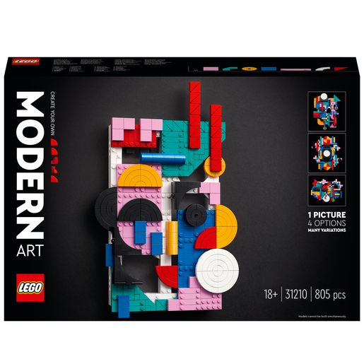 LEGO ART Modern Art Colourful Abstract Wall Canvas Set 31210