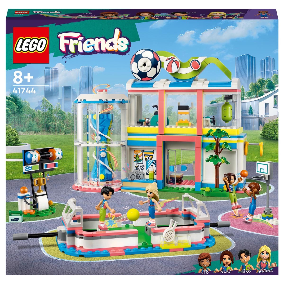 LEGO 41744 Friends Sports Center Building Toy com jogos de futebol, ba