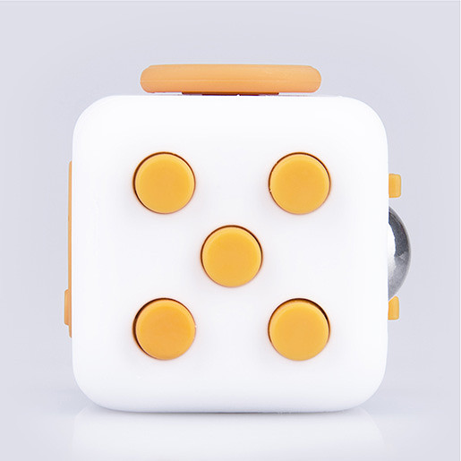 Fidget Cube Original Anti-Stress Toy - Orange and White By ZURU