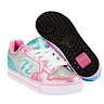 Heelys Size 7 X2 Motion Plus Silver & Pink Skate Shoes