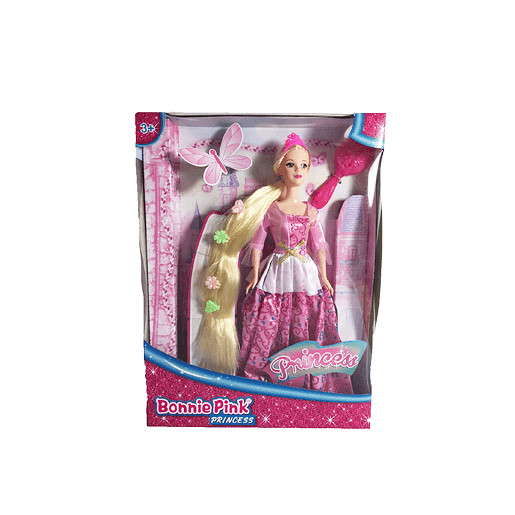 Bonnie Pink Blond Ultra Hair Princess Doll - Pink Dress