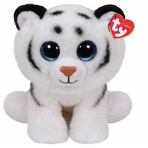 TY Beanie Babies 25cm Classic Soft Toy - Tundra the White Tiger
