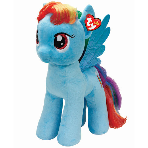 NEW TY 19cm MY LITTLE PONY RAINBOW DASH BEANIES SOFT TOY WITH TAG 