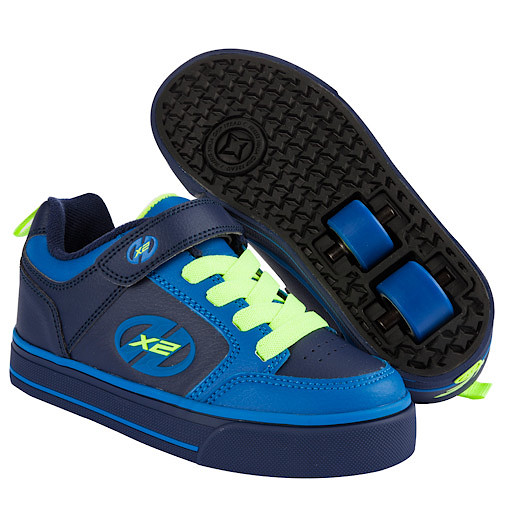 Heelys Size 3 X2 Thunder Navy & Neon Skate Shoes