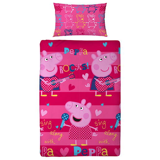 Peppa Pig Rocks Single Rotary Duvet Cover Set The Entertainer