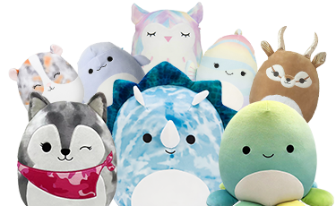 Squishmallow products in a group